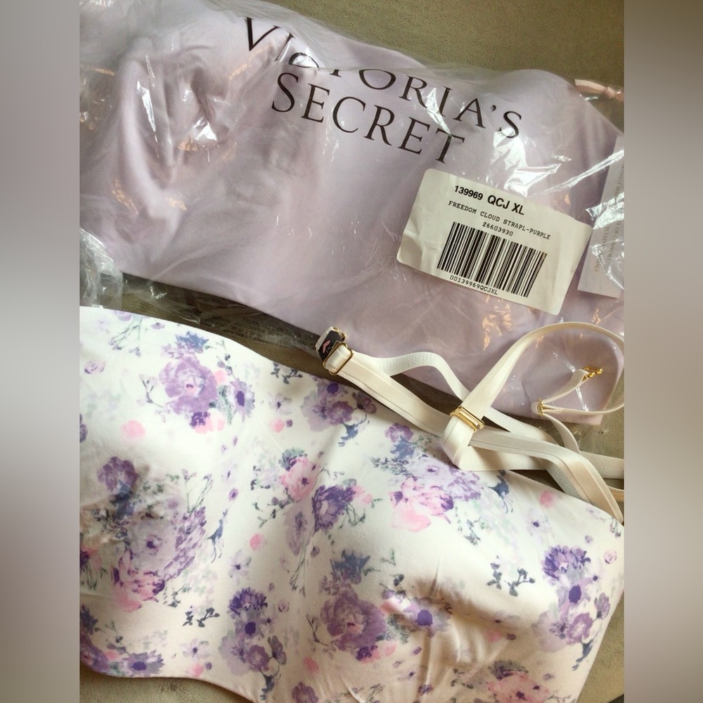 2 Victoria’s Secret Freedom Cloud Strapless Bras Size XL NWT